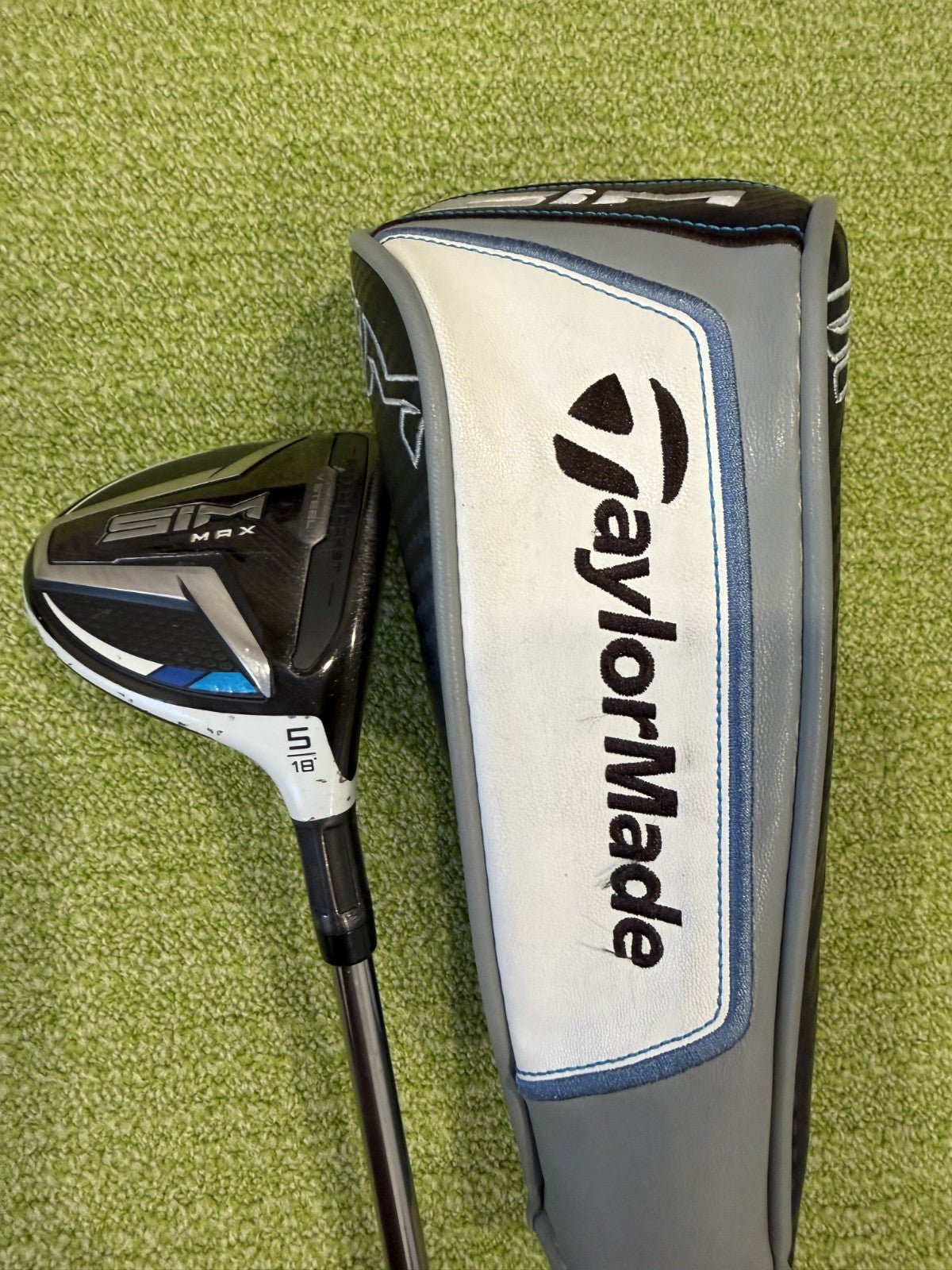 TaylorMade SIM MAX 18° 5 Wood | Diamana ZF 60S Stiff w/ Headcover