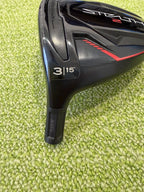 Left Handed TaylorMade Stealth 2 15* 3 Wood Head Only LH